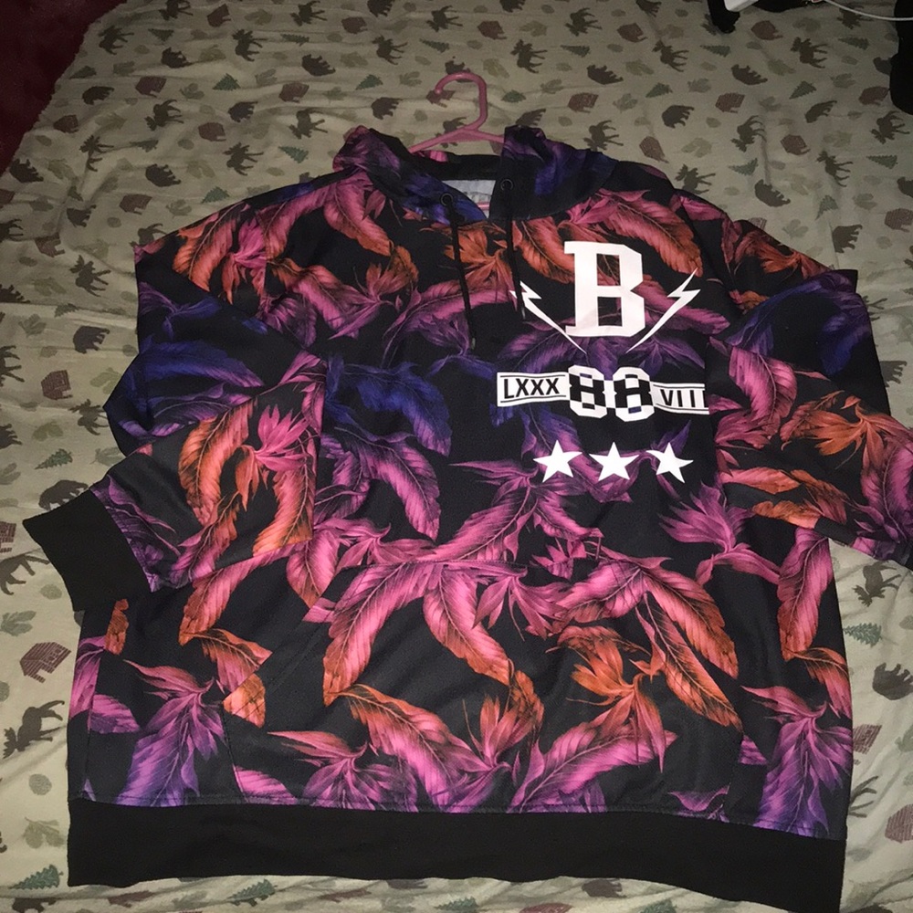 Master piece hallucination sweatshirt/ pink & purp